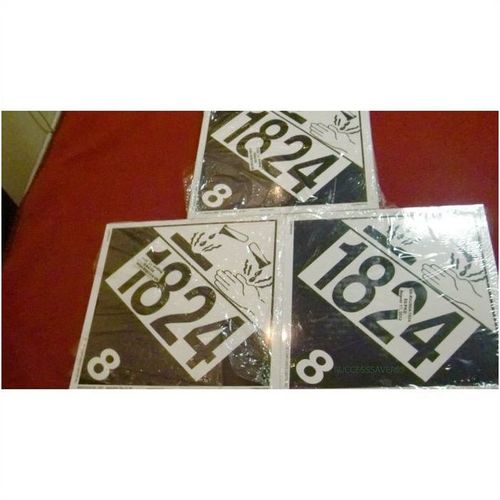 150 Pc Corrosive Safety Hazard 8 Placard Sign 1824 Removable Vinyl 10-3/4x10-3/4