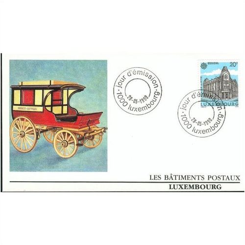 Luxembourg FDC 1990 - SG 1273-1274 - Europa Post Office Buildings x 2 covers