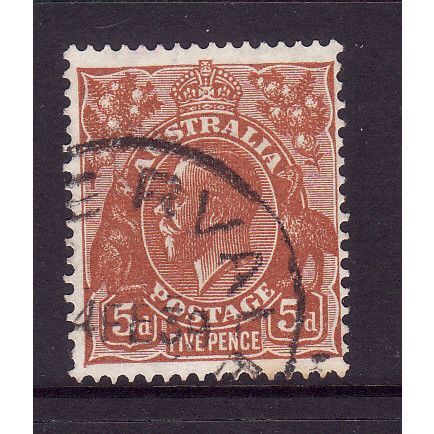 AUSTRALIA 1932 SG 130 5d ORANGE BROWN FINE USED#3