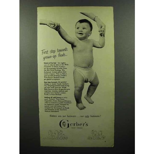 1950 Gerber's Baby Food Ad - First Step