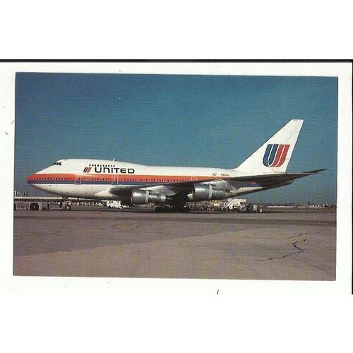 Aviation UNITED BOEING 747SP-27 Postcard by AeroGem (AL058)