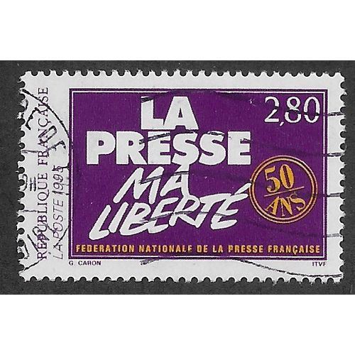 FRA 1995 2.80F '50TH ANN OF NATIONAL PRESS FEDERATION' FINE USED (EBID58-030)