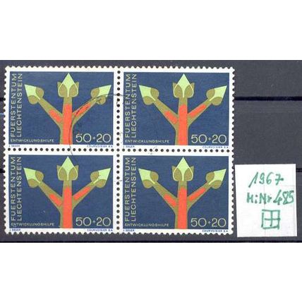 LIECHTENSTEIN [1967] MiNr 0485 ( O/used ) [01] sehr schöner 4er