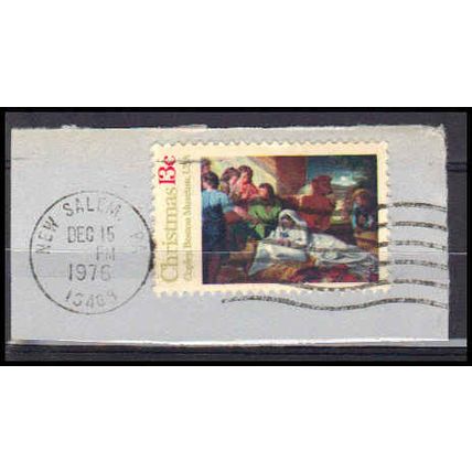 Used 1701 13c Nativity New Salem, PA. E1452