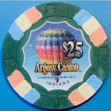 Argosy. $25 Casino Chip. Lawrenceburg, IN. M01.
