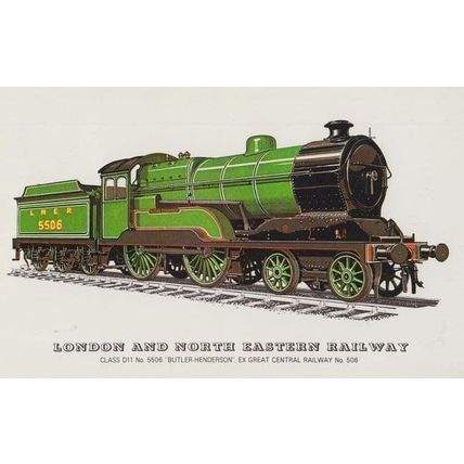London & North Eastern Railway Class D11 Butler Henderson 5506 Train Postcard