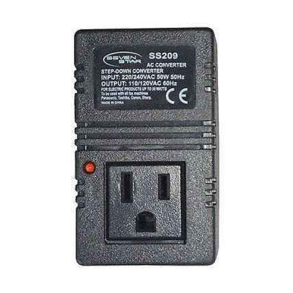 ADAPTADOR TRANSFORMADOR PARA USAR EQUIPOS DE 110 VOLTIOS EN ESPAÑA MAXIMO 50W