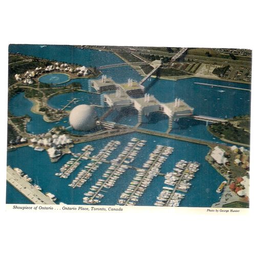 ONTARIO PLACE, TORONTO, CANADA used postcard 1981 UK pm #