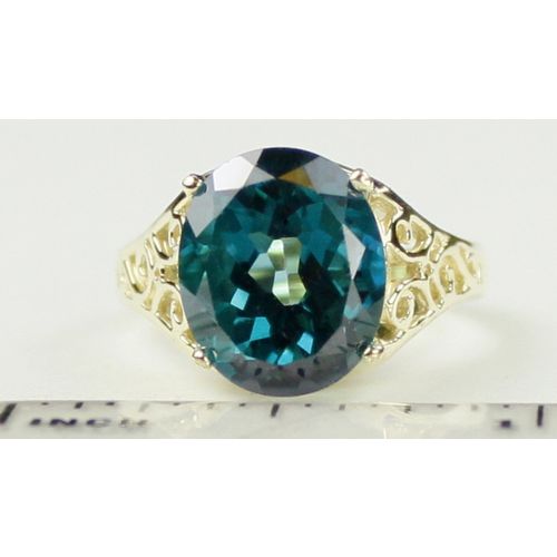 Paraiba Topaz, 10KY Gold Ring, R057
