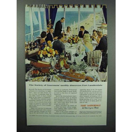 1966 Fort Lauderdale Florida Tourism Ad - Gourmets