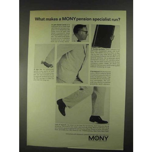 1967 MONY Insurance Ad - Pension Specialist Run?