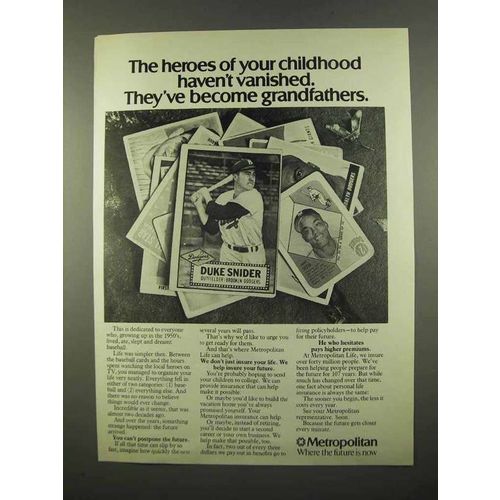 1975 Metropolitan Life Insurance Ad - Heroes Childhood