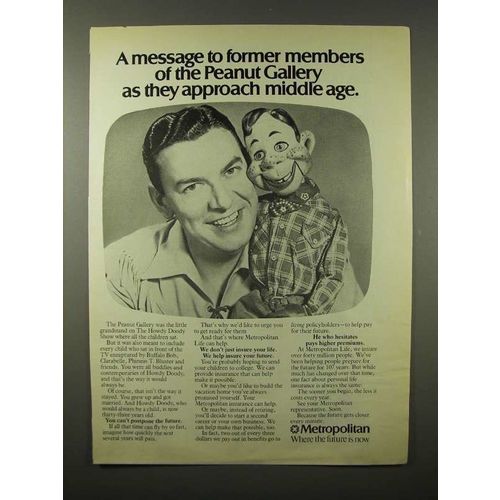 1975 Metropolitan Life Insurance Ad - Howdy Doody