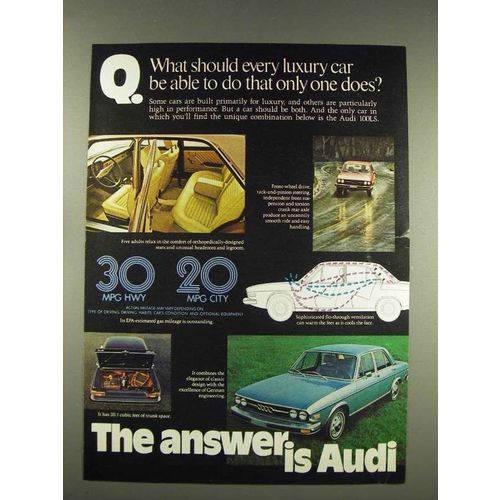 1976 Audi Car Ad - Should Every Luxury Car Be Able