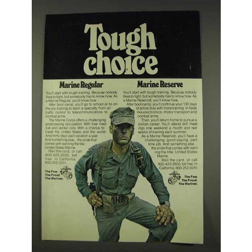 1977 U.S. Marines Ad - Tough Choice