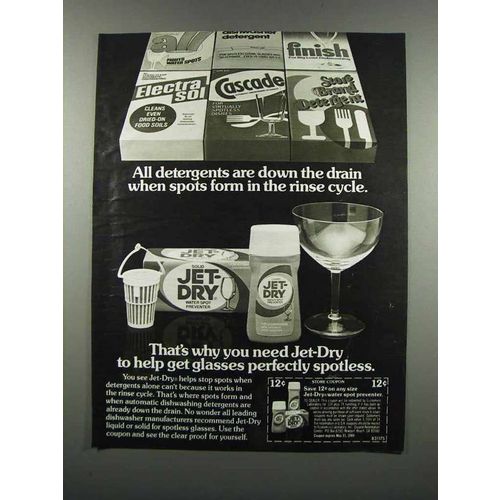 1983 Jet-Dry Water Spot Preventer Ad - Down the Drain