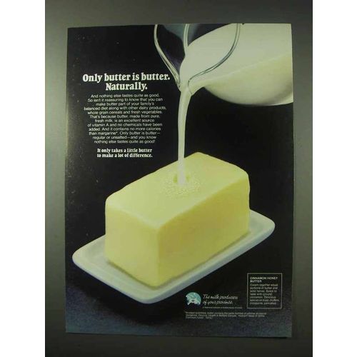1984 Butter Ad - Only Butter is Butter Naturally