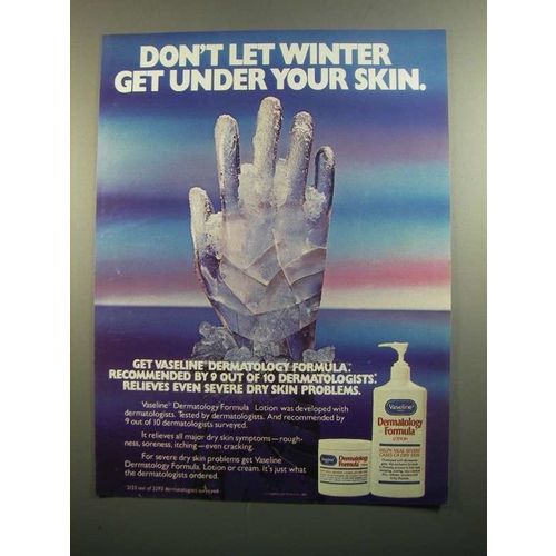1984 Vaseline Dermatology Formula Ad - Don't Let Winter