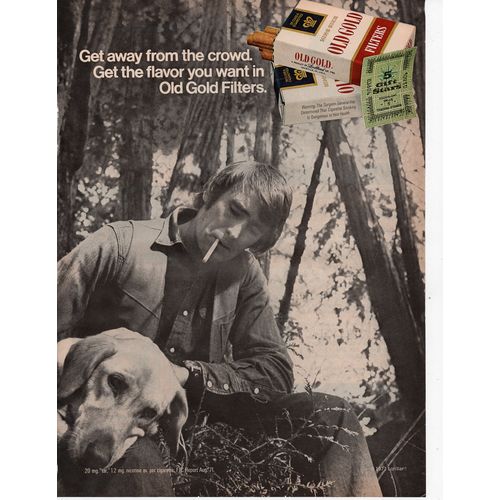 Old Gold Cigarettes vintage Full Page Print Ad April 1972