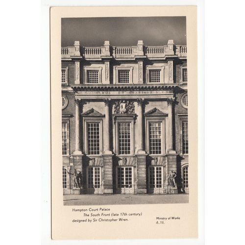 The South Front of Hampton Court Palace London Postcard Ministry of Works 16