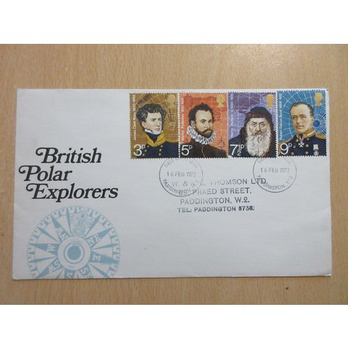 1972 British Explorers FDC Post Office Cover Paddington W2 Postmark