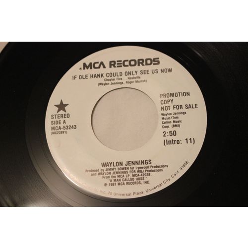 Waylon Jennings Promo 45-IF OLE HANK COULD SEE US NOW STEREO