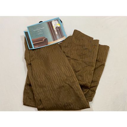 Elsie Grommet Panel Un 54" 137cm X 84" 213cm Brown Indoor/Outdoor Curtain