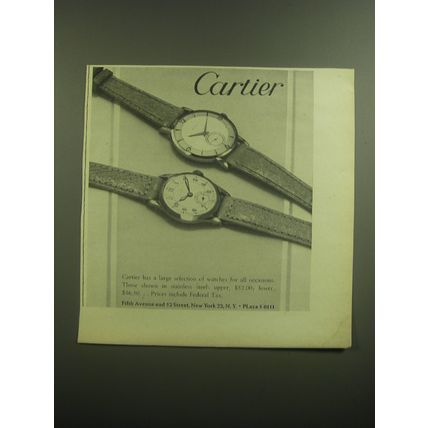 1947 Cartier Watches Advertisement