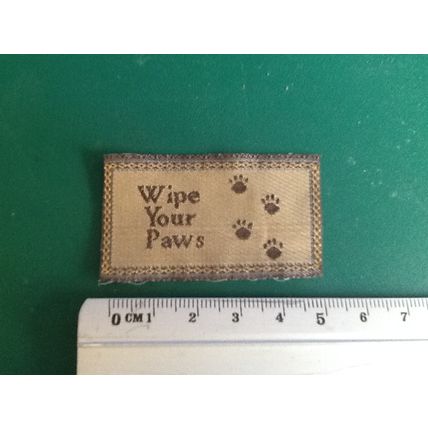 Wipe Your Paws Woven Doormat 1:12th scale miniature