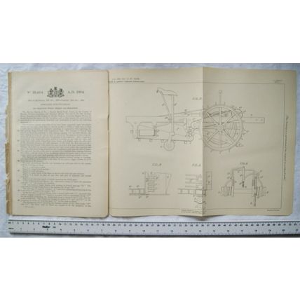 1894 Patent No. 19,404 potato digger & separator, Smith & Tilley, Bourke, Aus.