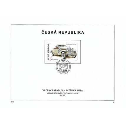 Mi 734/9 CS: Vintage Cars: Drawings by Václav Zapadlík