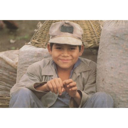 Nicuragua American Child Coffee Picker Farming Crafts Postcard