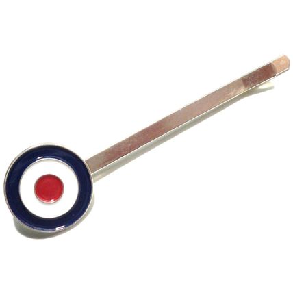 Girls Roundel Target Hairpin Lady MOD Metal Female Scooterist Enamel Hair Clip