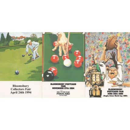 Rugby Union World Cup 1994 Bowling Snooker 3x Postcard s