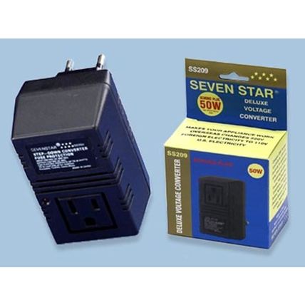 ADAPTADOR TRANSFORMADOR PARA USAR EQUIPOS DE 110 VOLTIOS EN ESPAÑA MAXIMO 50W