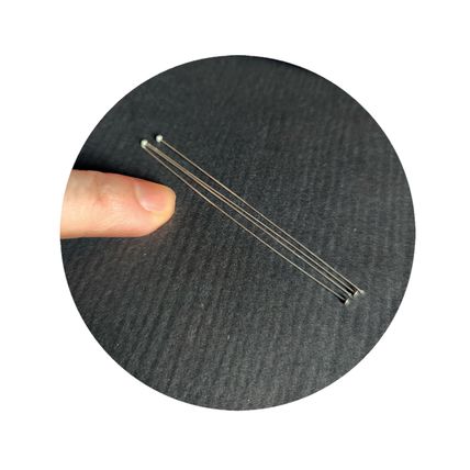 925 Sterling Silver 3" Head Pin 0.6mm thick 22 Gauge Sold in pairs Jewellery C52