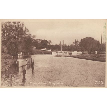 Thrapston River Nane Boat Old Friths Northampton Postcard