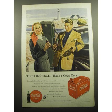 1949 Coca-Cola Coke Soda Ad - Travel Refreshed.. have a Coca-Cola