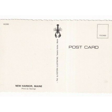 New Harbor Maine United States Postcard unused VGC