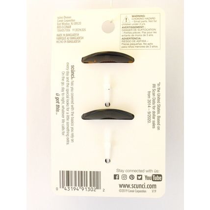 SCUNCI CLUTCH JAW CLIPS - 2 PCS. (91302)