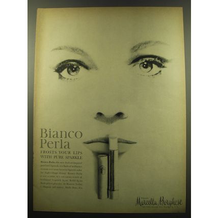 1959 Princess Marcella Borghese Bianco Perla Lipstick Advertisement