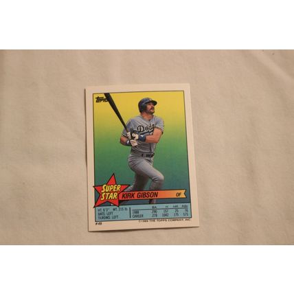 Tom Brunansky/Dick Scofield 1989 Topps Stickers NO.14/174 Stickerback Kirk Gibso
