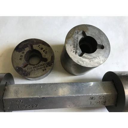 lot THE PIPE MACHINERY GO NO GO PLUG GAGE 1.9327 1.9404 1.940 1.9225,AC