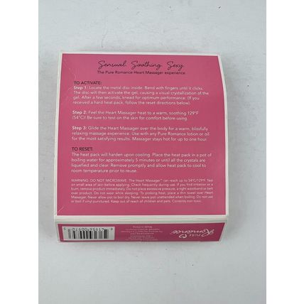 Pure Romance Heart Massager Reusable Heat Pack