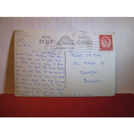 THE SANDS & NORTH HILL, MINEHEAD, SOMERSET used postcard RP Sweetman 1958 pm =