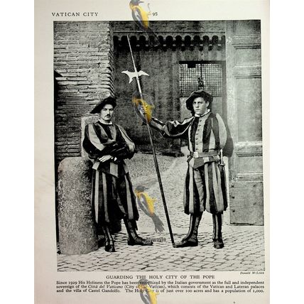 San Marino, Regents & Marble (Vatican Guards On Back), Book Illustration, c1920