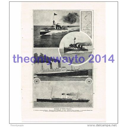 Turbine Steamers, Book Illustration (Print), c1907