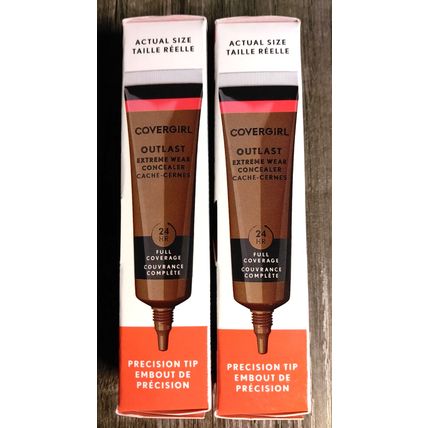 Cover Girl OUTLAST Extreme Wear Concealer 880 CAPPUCCINO 0.30 Oz NEW Lot of 2