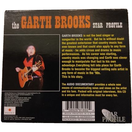Garth Brooks Star Profile Documentary CD & Full Color Picture Book Collectible
