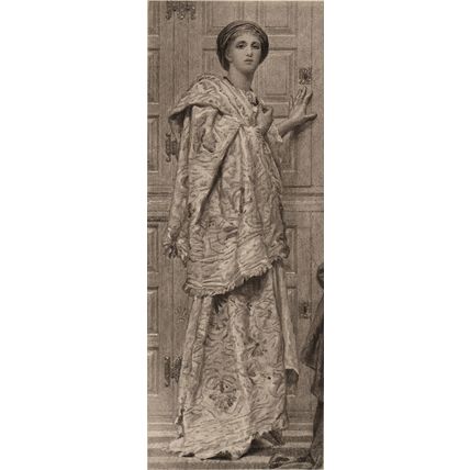 AN EMBROIDERY 1914 Albert Moore PHOTOGRAVURE ENGRAVING